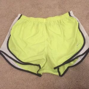Neon Yellow Nike Running Shorts
